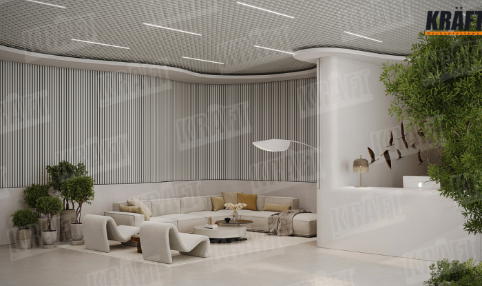 Lines. Metallic. The formula for the perfect hotel reception space by KRAFT